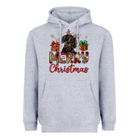 Heather Grey merry christmas dachshund Heavyweight Hoodie - JahusDesignShop