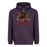 Plum merry christmas dachshund Heavyweight Hoodie - JahusDesignShop
