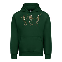 Forest Green dancing skeletons Urban Hoodie - MaliasSmallBusiness
