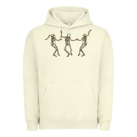 Pigment Pistachio dancing skeletons Urban Hoodie - MaliasSmallBusiness