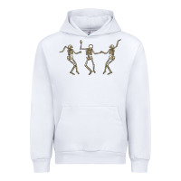 White dancing skeletons Urban Hoodie - MaliasSmallBusiness