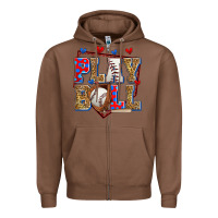 Chestnut play ball baseball Zipper Hoodie - Zillion Design Studio