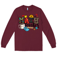Burgundy math teacher Long Sleeve Tee - Zillion Design Studio