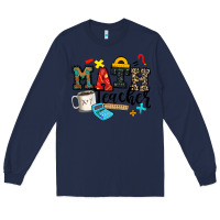 Navy math teacher Long Sleeve Tee - Zillion Design Studio