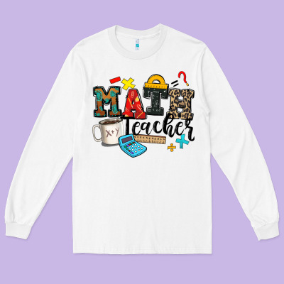 Math Teacher Long Sleeve Tee Designed By Zillion Design Studio