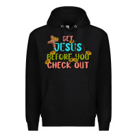 Black get jesus before you check out Premium Hoodie - MaliasSmallBusiness