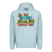 Blue Mist get jesus before you check out Premium Hoodie - MaliasSmallBusiness
