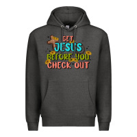 Charcoal Heather get jesus before you check out Premium Hoodie - MaliasSmallBusiness