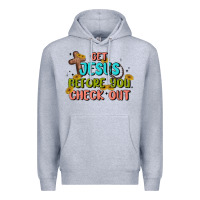 Heather Grey get jesus before you check out Premium Hoodie - MaliasSmallBusiness