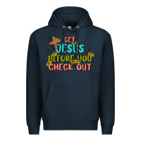 Navy get jesus before you check out Premium Hoodie - MaliasSmallBusiness
