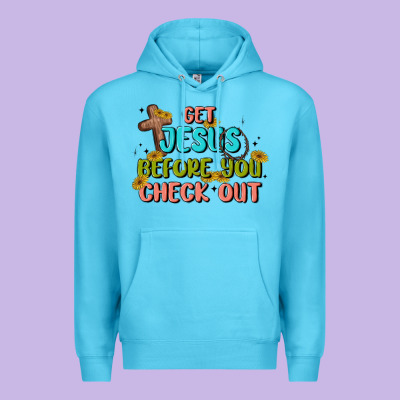 Get Jesus Before You Check Out Premium Hoodie Designed By Maliassmallbusiness