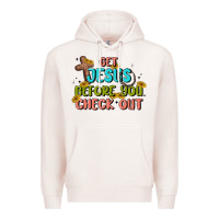 Pale Pink get jesus before you check out Premium Hoodie - MaliasSmallBusiness