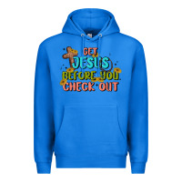 True Royal get jesus before you check out Premium Hoodie - MaliasSmallBusiness