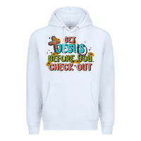 White get jesus before you check out Premium Hoodie - MaliasSmallBusiness