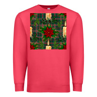 Cardinal christmas candle and ornaments seamless pattern Premium Sweatshirt - BundleAndBundleShop