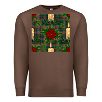 Chestnut christmas candle and ornaments seamless pattern Premium Sweatshirt - BundleAndBundleShop