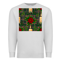 Dove Grey christmas candle and ornaments seamless pattern Premium Sweatshirt - BundleAndBundleShop