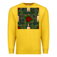 Lemon christmas candle and ornaments seamless pattern Premium Sweatshirt - BundleAndBundleShop