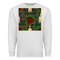 Christmas Candle And Ornaments Seamless Pattern Premium Sweatshirt | Teevron