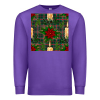 Purple christmas candle and ornaments seamless pattern Premium Sweatshirt - BundleAndBundleShop