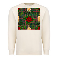 Sandshell christmas candle and ornaments seamless pattern Premium Sweatshirt - BundleAndBundleShop