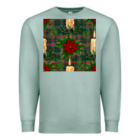 Seafoam christmas candle and ornaments seamless pattern Premium Sweatshirt - BundleAndBundleShop