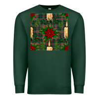 Sports Green christmas candle and ornaments seamless pattern Premium Sweatshirt - BundleAndBundleShop