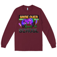 Burgundy game over back to school Long Sleeve Tee - Zillion Design Studio