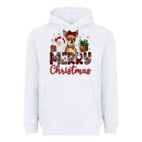White merry christmas chihuahua Heavyweight Hoodie - JahusDesignShop