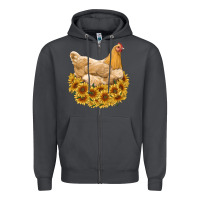 Smoke chicken with sunflowers Zipper Hoodie - RanaPortraitStore