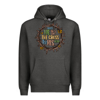 Charcoal Heather when he was one the cross i was one his mind Premium Hoodie - MaliasSmallBusiness