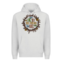 Dove Grey when he was one the cross i was one his mind Premium Hoodie - MaliasSmallBusiness