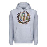 Heather Grey when he was one the cross i was one his mind Premium Hoodie - MaliasSmallBusiness