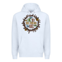 White when he was one the cross i was one his mind Premium Hoodie - MaliasSmallBusiness