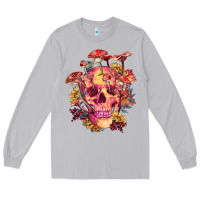 Moon Dust Floral skeleton with mushrooms Long Sleeve Tee - RanaPortraitStore