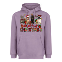 Lavender merry christmas chihuahua pitbull pug dachshund Heavyweight Hoodie - JahusDesignShop