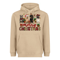 Mushroom merry christmas chihuahua pitbull pug dachshund Heavyweight Hoodie - JahusDesignShop