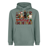 Sage merry christmas chihuahua pitbull pug dachshund Heavyweight Hoodie - JahusDesignShop
