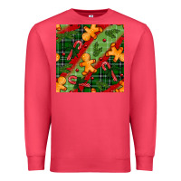 Cardinal christmas gingerbread man and candy cane seamless pattern Premium Sweatshirt - BundleAndBundleShop