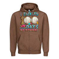 Chestnut i tackled 100 days of school volleyball Zipper Hoodie - Zillion Design Studio