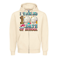 Sandshell i tackled 100 days of school volleyball Zipper Hoodie - Zillion Design Studio