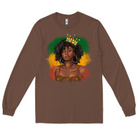 Chestnut black queen with juneteenth flag Long Sleeve Tee - texasbilliewilder