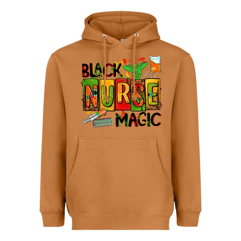Black Nurse Magic Heavyweight Hoodie by AdoDesignShop | Teevron