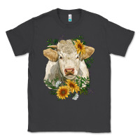 Smoke charolais cattle with sunflowers Classic Tee - RanaPortraitStore