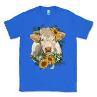 True Royal charolais cattle with sunflowers Classic Tee - RanaPortraitStore