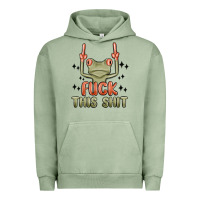 Pigment Oil Green fuck this shit Urban Hoodie - MaliasSmallBusiness