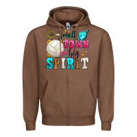 Chestnut small town big spirit volleyball Zipper Hoodie - Zillion Design Studio