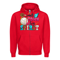 Red small town big spirit volleyball Zipper Hoodie - Zillion Design Studio