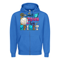 True Royal small town big spirit volleyball Zipper Hoodie - Zillion Design Studio