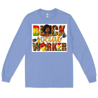 Colony Blue black social worker Long Sleeve Tee - texasbilliewilder
